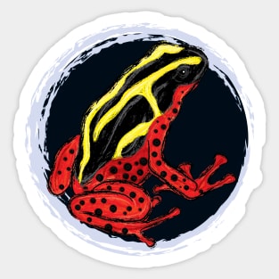 Artwork of a Poison Dart Frog XIV Sticker